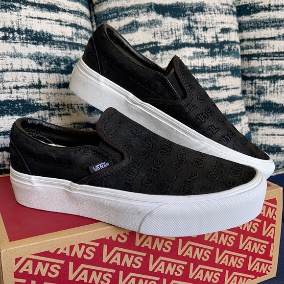Vans Classic Slip-On Platforms Deboss Otw Black/Black WMNS - Picture 6 of 16